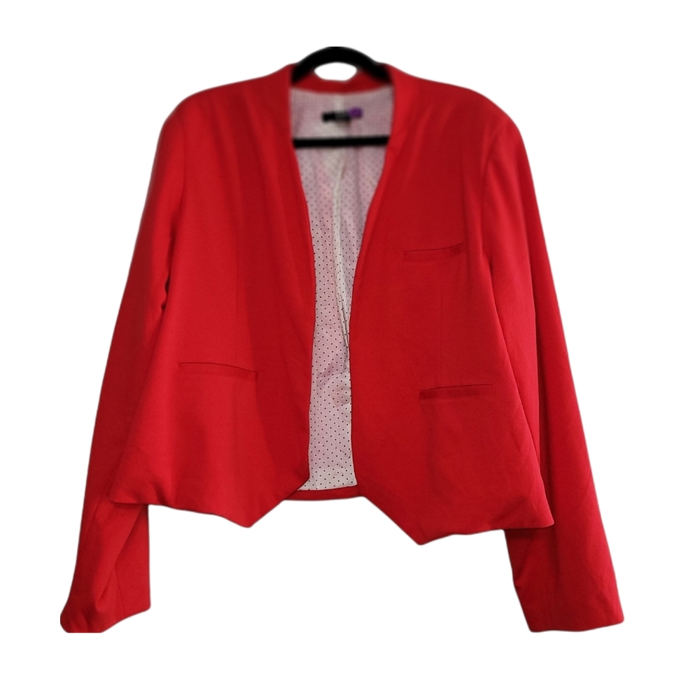 Red Cropped Blazer